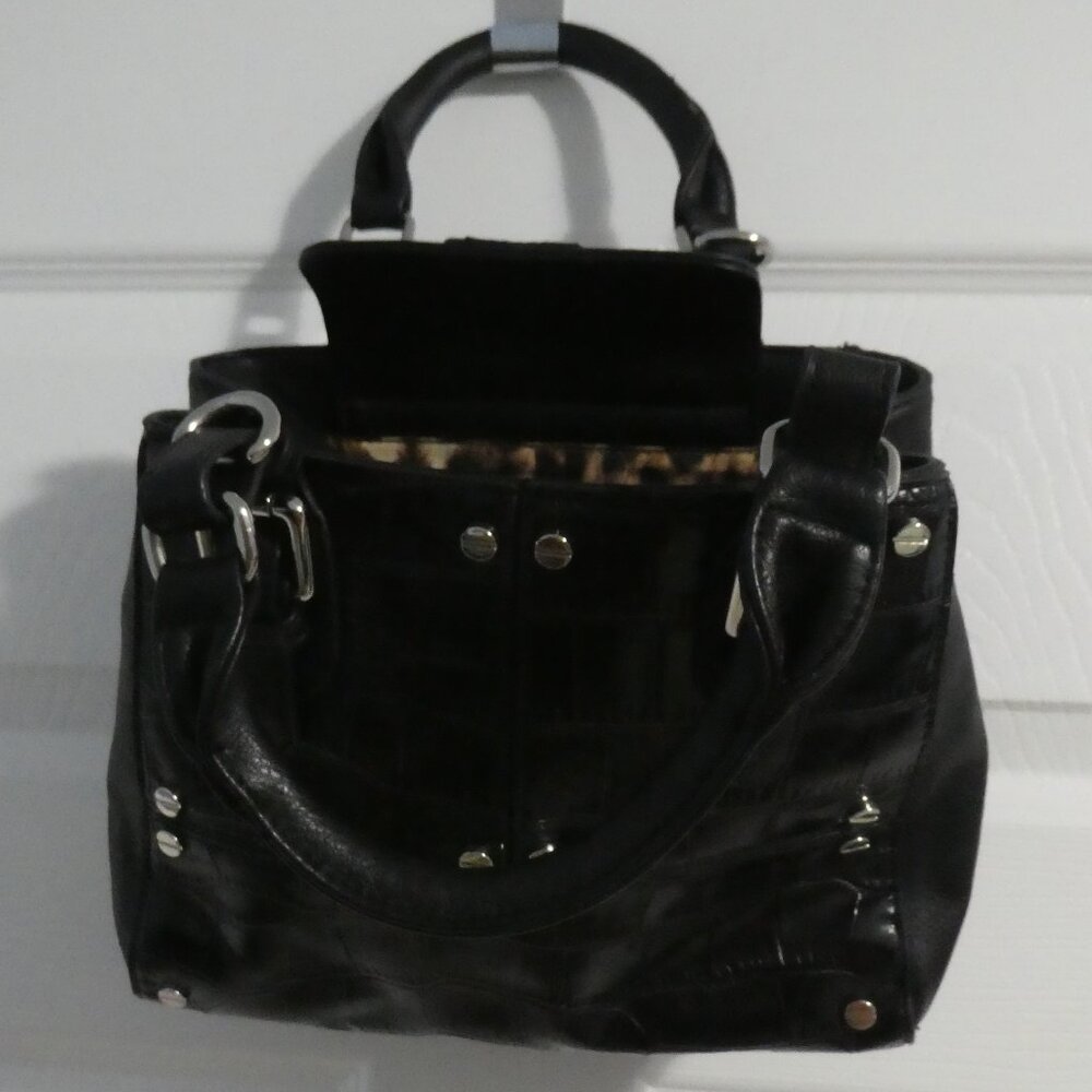 PINK STIX ACCESSORIES | Small Black Embossed Handbag - Picture 2 of 9
